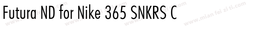 Futura ND for Nike 365 SNKRS Cn XBd字体转换